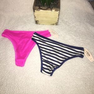 Victoria’s secret blue white & hot pink Thong smal